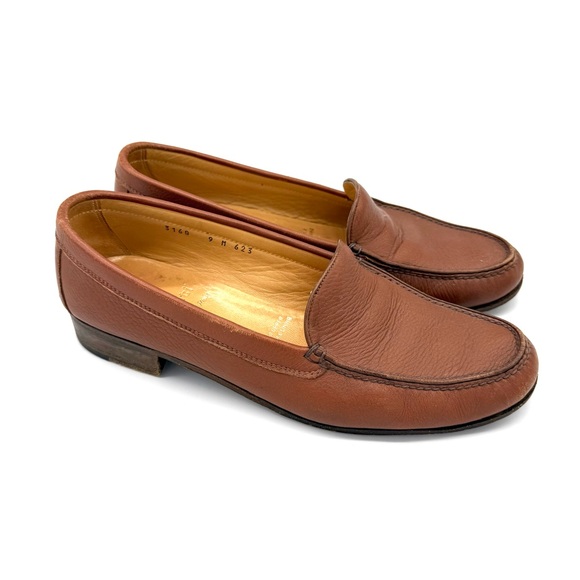 Gravati Shoes - Gravati Loafers Hand Made Italian Light Brown Leather Womens Size 9
